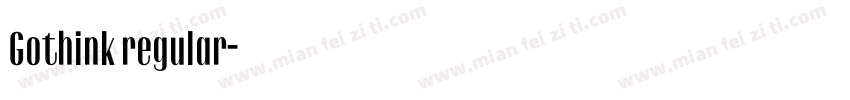 Gothink regular字体转换